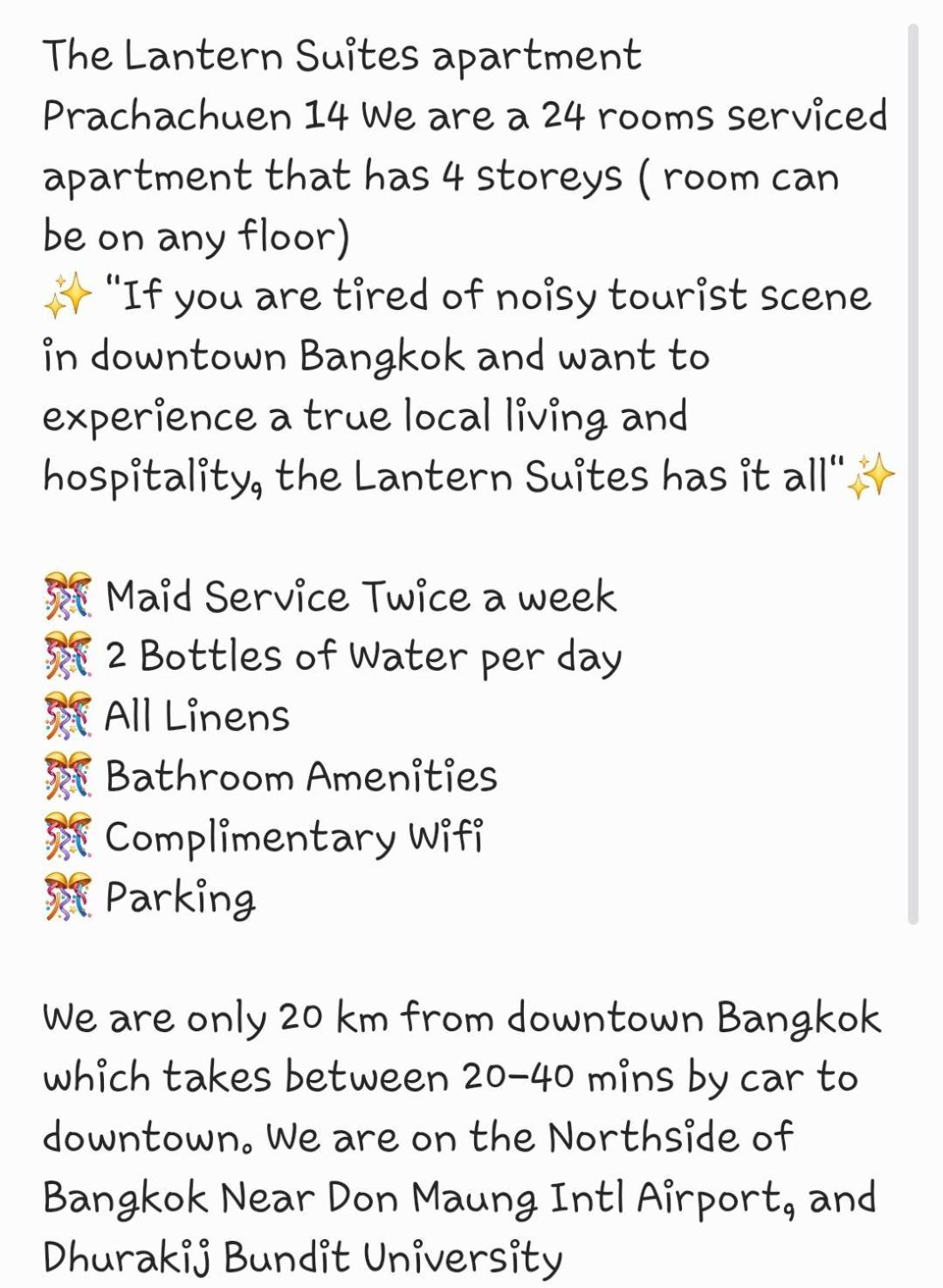 The Lantern Suites Ban Song Hong Exterior photo